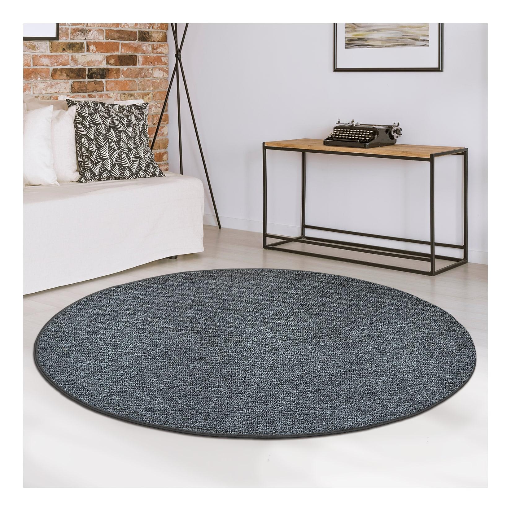 Karat Teppich London Dunkelgrau 78 Rund