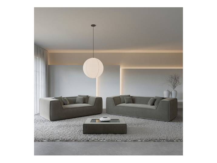 Sofa Dreams Polstergarnitur Monterola 3er & 2er Couchgarnitur, (Sofa-Set, 2 Teile, Couchgarnitur, inkl. Zierkissen), 3-Sitzer, 2-Sitzer Sofagarnitur, Lounge, Samtstoff Bezug in Dunkelgrau