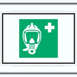 HB-Druck Atemschutzgerät Symbol Aufkleber A5 (148x210mm)