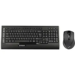 A4Tech 9300F (US, Kabellos), Tastatur, Schwarz