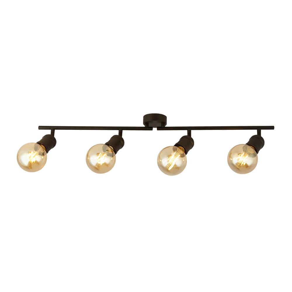 Searchlight Dance Plafondlamp 4-lichts zwart