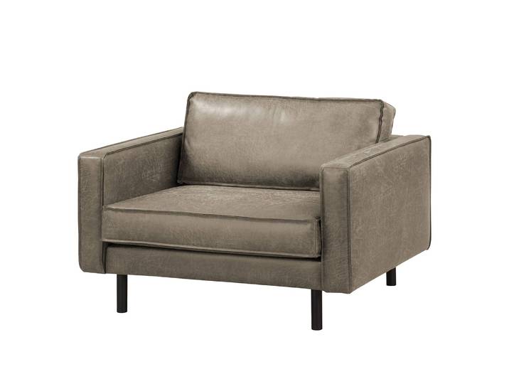 Fauteuil XL Marron/Noix de muscade Microfibre Yaka 117 x 81 x 96cm