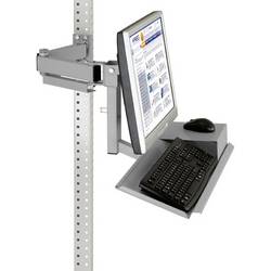 Manuflex ZB3625.9006 Standard Monitorträger für UNIVERSAL und PROFI mit Tastatur- und Mausfläche, VESA-Adapter 75 mm