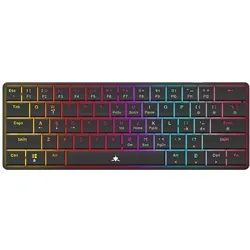 White Shark GK-006121 Nagamaki Black-Mechanical / US-Blue.SW (US, Kabelgebunden), Tastatur, Schwarz