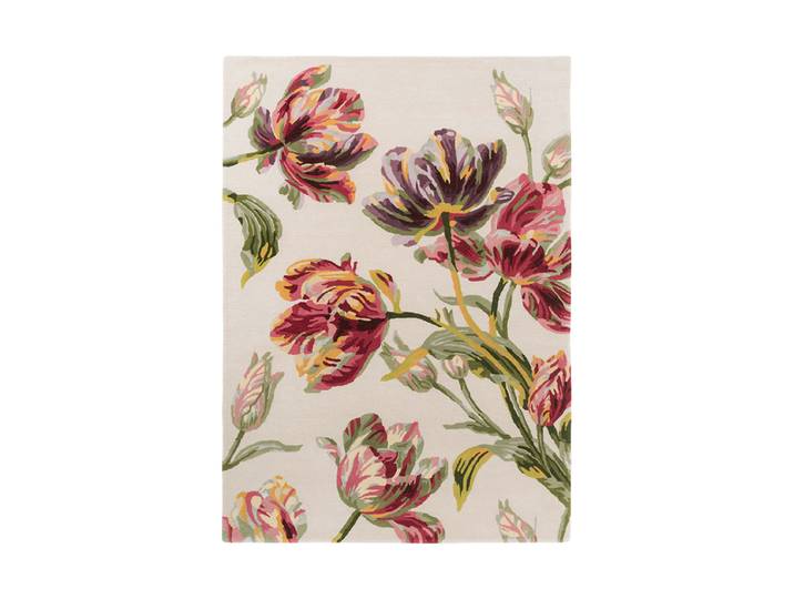 Handgetufteter Designer Teppich „Gosford“ aus neuseeländischer Wolle Cranberry Ø 200 cm LAURA ASHLEY