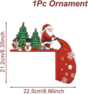 Inspire Picks Merry Christmas Wooden Door Frame Decoration Pendant style 4