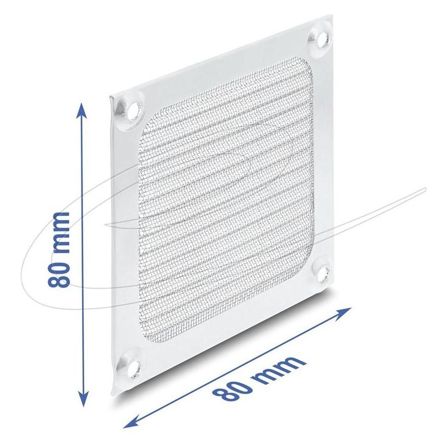 Delock Lüftergitter 80 x 80 mm Aluminium Lüfter Staubfilte (67456)