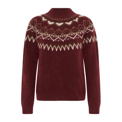 Strickpullover CREAM "Damen Strickpullover CRCherrie", Damen, Gr. S, rot (carbernet island), Obermaterial: 45% Polyacryl PAN. 31% Polyester PES. 20% Wolle WO. 4% Elasthan EL., Pullover Strickpullover