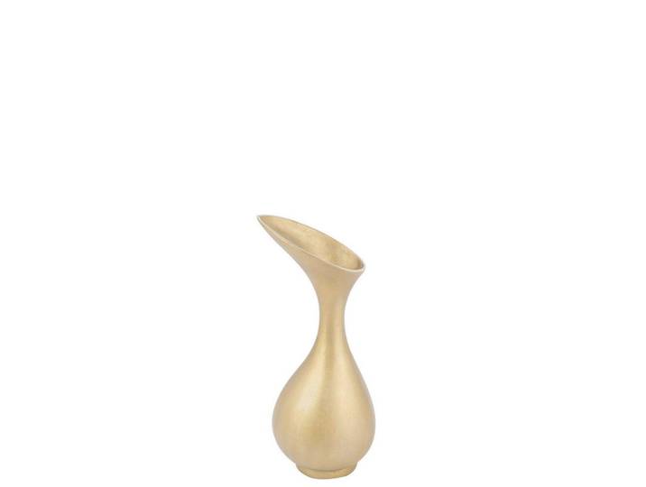 Dekovase, Goldfarben, Metall, 17x45x19 cm, Dekoration, Vase, Metallvase