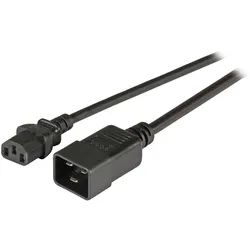 EFB EK531.3V2 Kaltgeräteverlängerung 3,0m,,IEC320/C13 auf IEC320/C20, sw EK5313V2