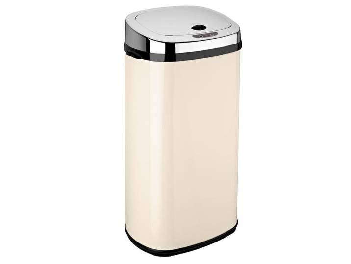 Poubelle de cuisine automatique acier inoxydable beige 42l