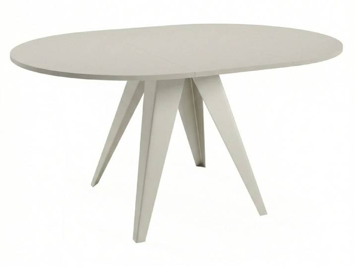 Beautysofa Esstisch GALA runder Tisch mit Metallgestell (Moderner Tisch für das Esszimmer, Runder Esstisch ausziehbar), ausziehbare Tischplatte für Küche & Esszimmer