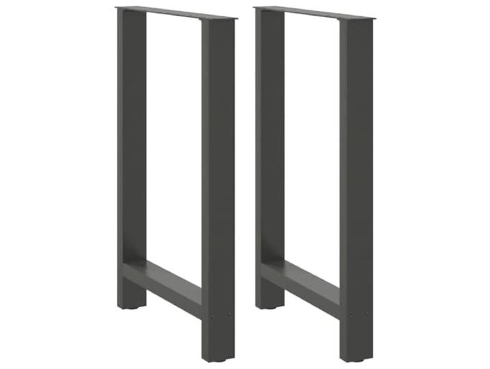 HGDFWRQW Bartischbeine Anthrazit 2er-Set 60x90-91cm Stehtisch Kufen Robuste Tischkufen für Küche und Esszimmer mit verstellbaren Bodenschonern gegen Wackeln und Kratzer auf jedem Untergrund.
