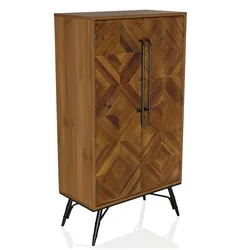 hjh LIVING, Kommode + Sideboard, Santjago Wood High (63 x 32 x 117 cm)