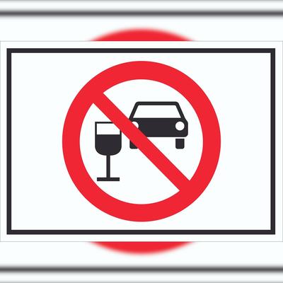 HB-Druck Schild Alkohol am Steuer verboten Symbol A4 (210x297mm)