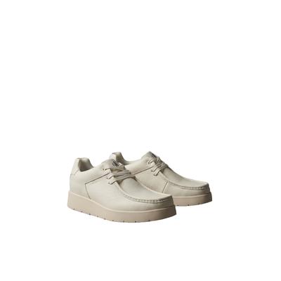 Schnürschuh CALVIN KLEIN "HYBRID CITY LUG CK APRON T LTH", Herren, Gr. 45, Textil, beige (weiß), Leder, unifarben, Basic, Schuhe Schnürschuh, Schnürschuh, Halbschuh mit Mokassin-Naht, CK-Logoprägung