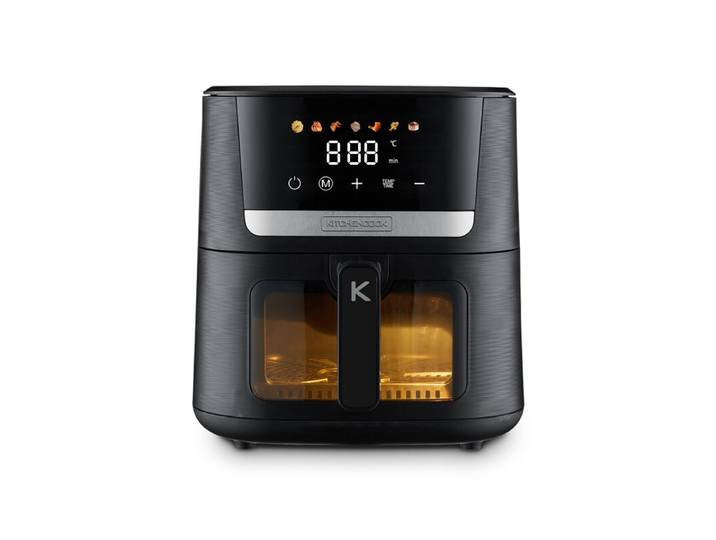 KITCHENCOOK AIRMED7W Friteuse sans huile 7 L avec affichage numérique et fenêtre de cuisson transparente