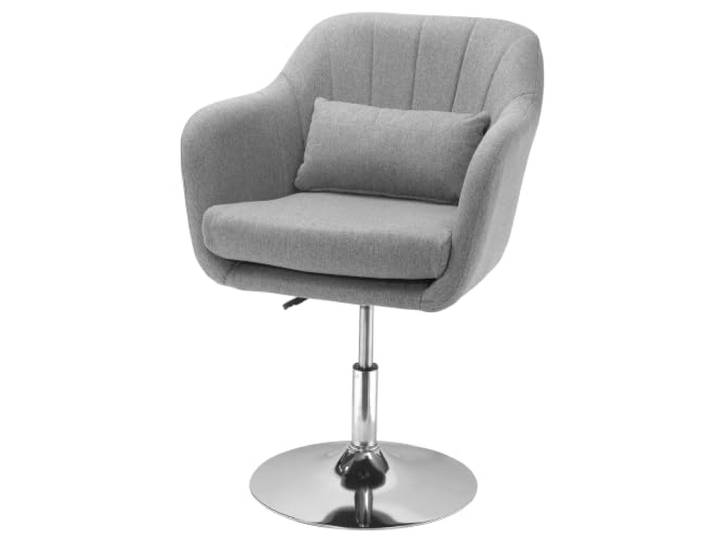 HOMCOM Stoel met linnenlook leesstoel voor woonkamer Grijs