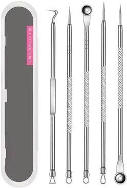 Useful Little Things Precision Stainless Steel Facial Extraction And Blemish Removal Tool Kit 5pcs set