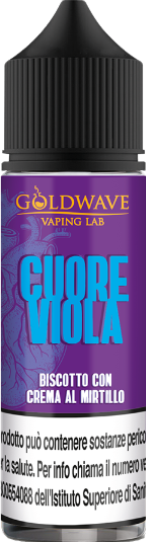 Goldwave Cuore Viola Liquido Shot 20ml Biscotto Crema Mirtillo