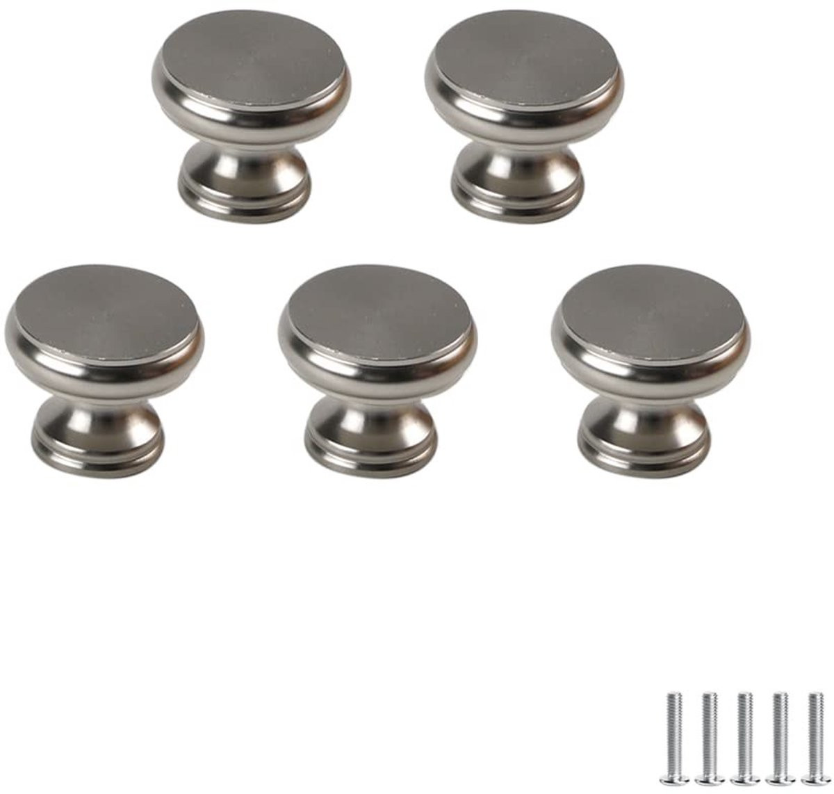 Solidchoice Set van 5 RVS Kastknoppen voor Meubeldecoratie