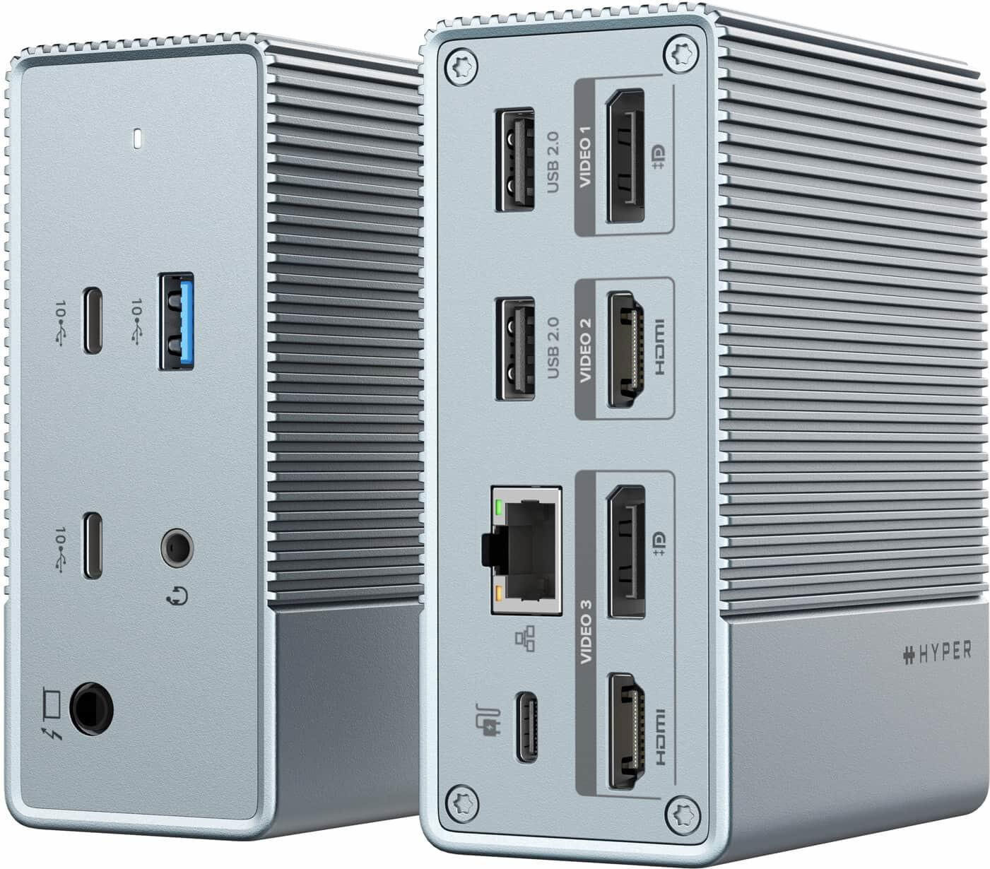 Hyper HDG212B-GL USB-C dockingstation Universeel - Grijs