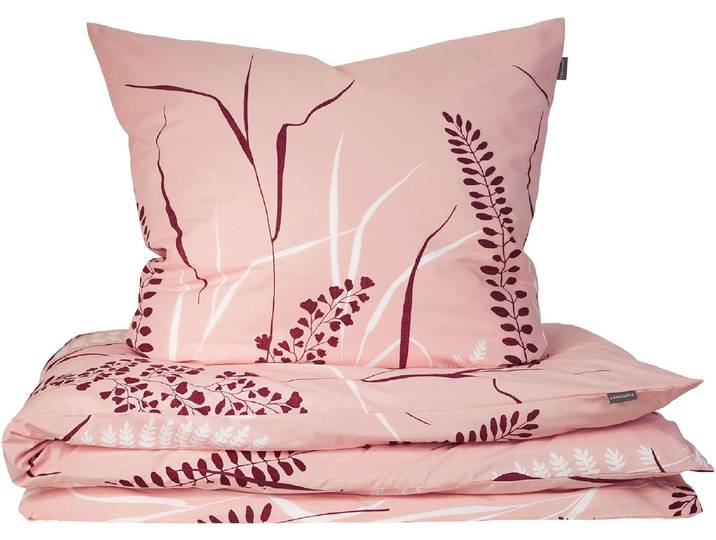 Bettwäsche SCHIESSER Annic aus weicher Baumwolle in floralem Dessin , rosa, B/L: 155cm x 220cm, 1 Stk., 1 Stk., Renforcé, B/L: 80cm, 2 Stk., Renforcé, Obermaterial: 100% Baumwolle, Bettwäsche, Bettwäsche, OEKO-TEX MADE IN GREEN