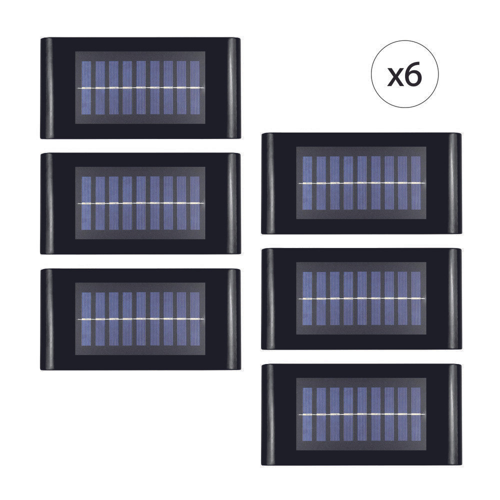 EZIlight Solar LED Wandlamp Up & Down Accentverlichting voor Tuin en Hal, Set van 6