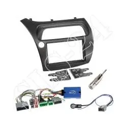 Honda Civic 06-12 Doppel-DIN Radioblende+Adapter Einbauset Blende inkl. LFB A...