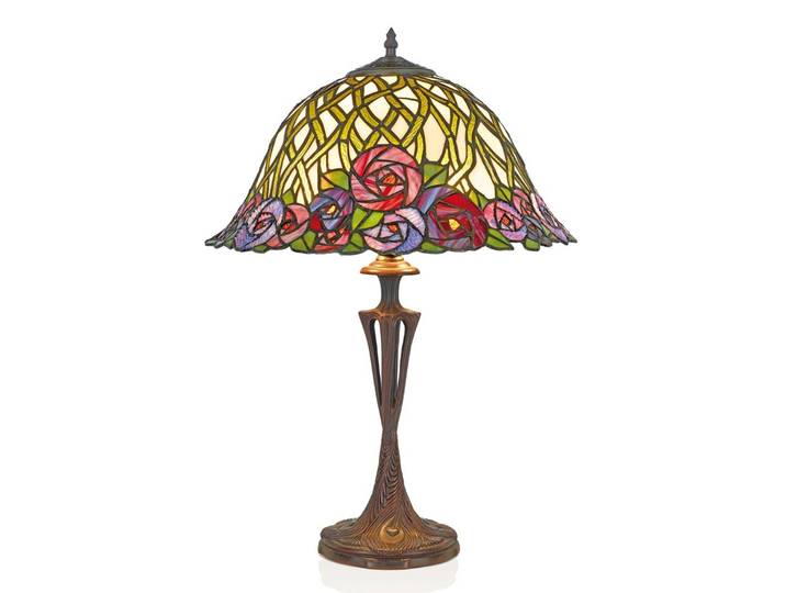 Artistar Tiffany Tischlampe Melika, Multicolour, für Wohn- / Esszimmer, Kunststoff, Tiffany