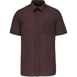 Kariban Herren Popeline Hemd 'Ace' kurzarm K551 brown XXL