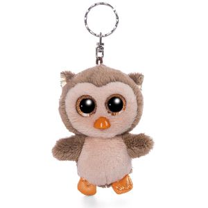 NICI Schlüsselanhänger Glubschis Eule Twila, Plüsch, braun, 1 Stück