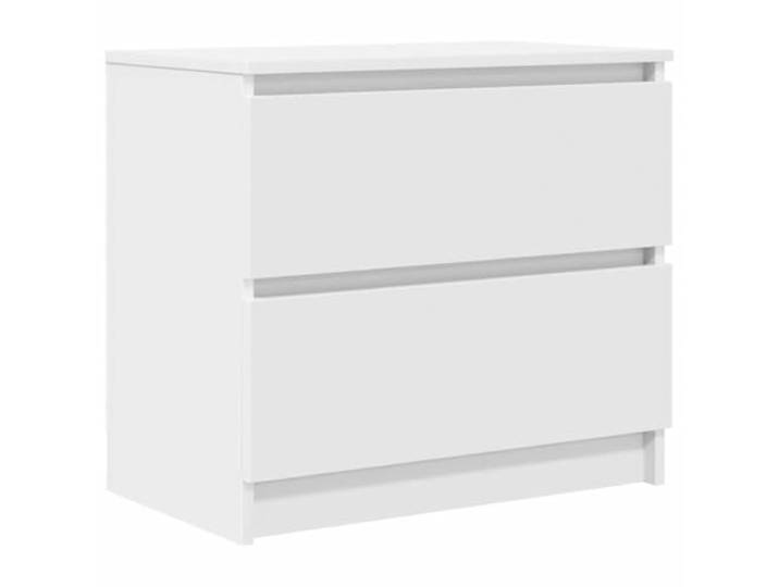 Roanoer TV-Schrank Weiß 60x35x54 cm Fernsehtisch Holzwerkstoff Kompaktes Lowboard mit 2 Schubladen für Wohnzimmer und Schlafzimmer, pflegeleichtes Design mit viel Stauraum
