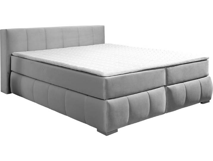 Home affaire Boxspringbett Chelles, inkl. Topper, in XXL- Überlänge 220 cm, Unterbox mit feine Wölbung