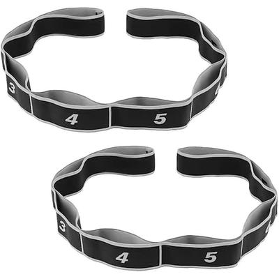 2 Fitness-Widerstandsbänder für Dehnübungen und Yoga, nummerierte Widerstandsbänder mit klaren Markierungen, 8-teilige elastische Trainingsbänder für Ganzkörperdehnung und -formung