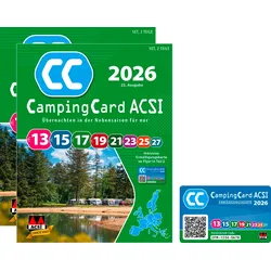 ACSI Campingführer 2026 mit CampingCard Ermäßigungskarte (Deutsch)