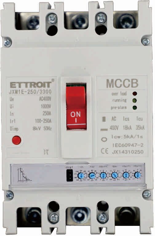 Ettroit Interruttore Scatolato Magnetotermico 3p 100–250 A  Jx14310250