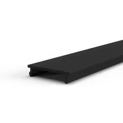 Rutec Projekt Abdeckung blacklight für Profil TKP25/42, Polycarbonat (PC), abdunkelnd, mattschwarz, 200cm RUP-PFE698