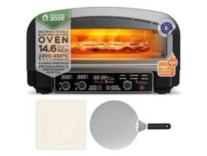 Four à pizza électrique - TURBOTRONIC - PO14 - 2200 W - 400 °C - Pizza jusquà 37 cm
