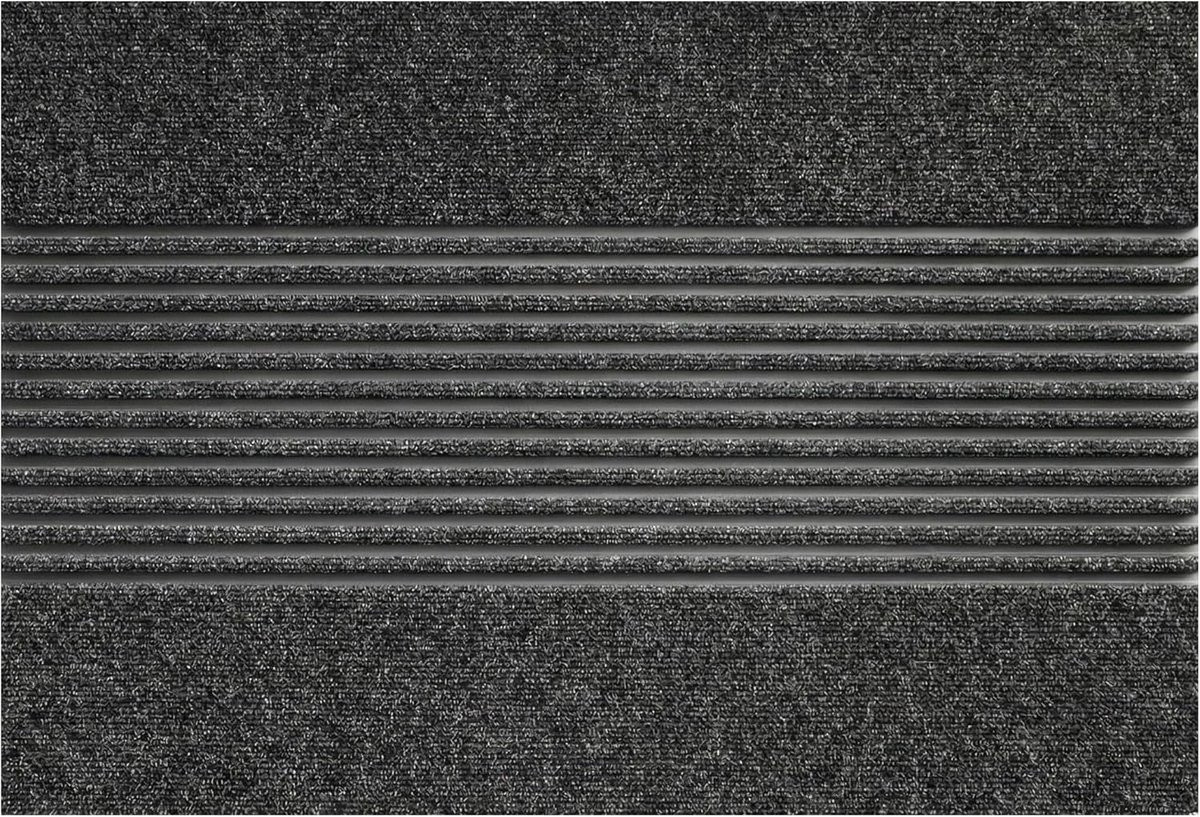 Schoonloopmat Entremat Antraciet met strepen B: 60 cm, D: 90 cm