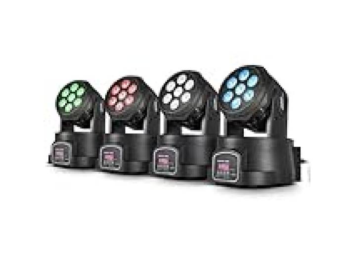 Pack de 4 RGBW 7x12w Lyre Wash 84W QUAD - 7x12W led 4-en-1 RVB + BLANC