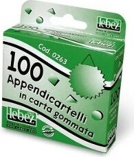lebez 0263b Appendicartelli In Carta Gommata 100 Pezzi Multicolore - 0263b