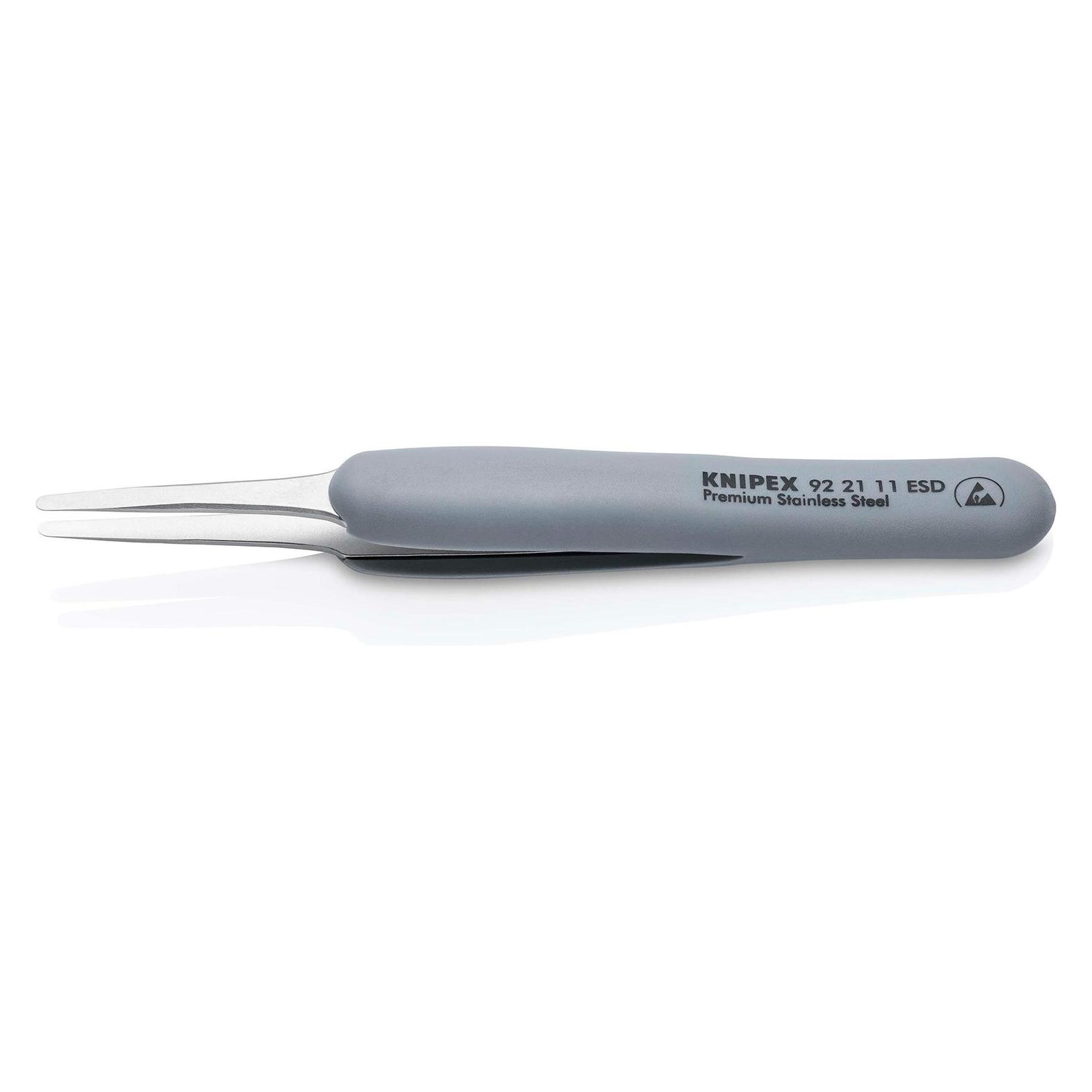Knipex Gummi-Pinzette ESD Edelstahl (92 21 11 ESD)