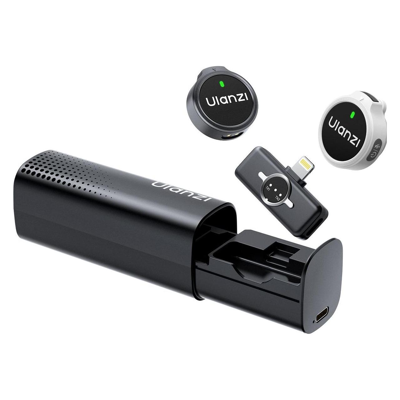 Ulanzi A21 Wireless Microphone w/ Case Lightning - Zwart+wi (ULANZI)