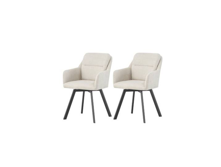 Suhl-Set SOPHIE 2 Stück Creme Sitzfläche 360° drehbar