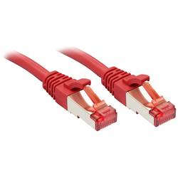 LINDY 47732 RJ45 Patchkabel CAT 6 S/FTP 1.00 m Rot vergoldete Steckkontakte 1 St.