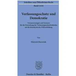 Verfassungsschutz und Demokratie, Fachbücher von Dietrich Murswiek