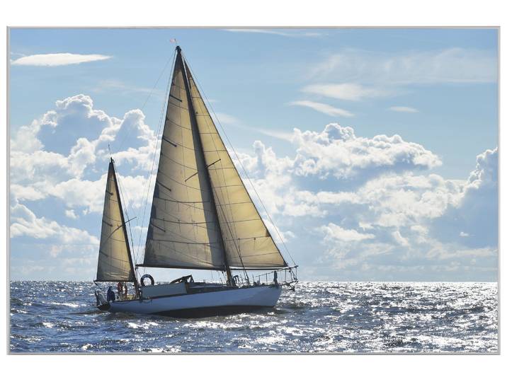 Bild mit Rahmen Grosses Segelschiff image LAND