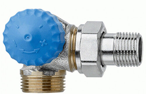 HEIMEIER Robinets therm. sans prérég.DN 15-3/4&amp;quot; Double équerre,gauche,fil.male 2343-02.000