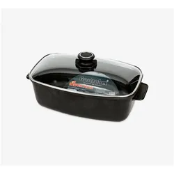 Gastrolux Bräter + Deckel BIOTAN schwarz, Pfanne + Kochtopf, Schwarz